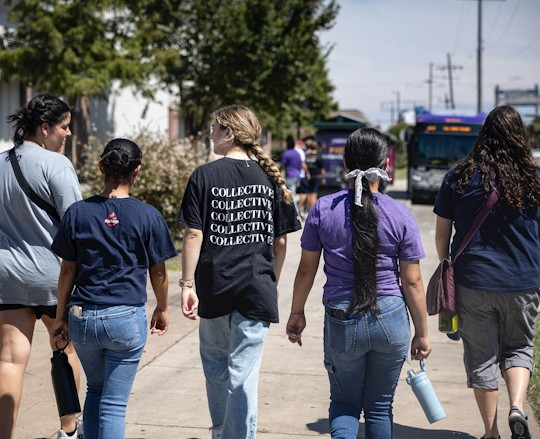 Students serving
